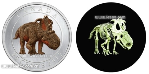 加拿大发行恐龙夜光硬币coin2